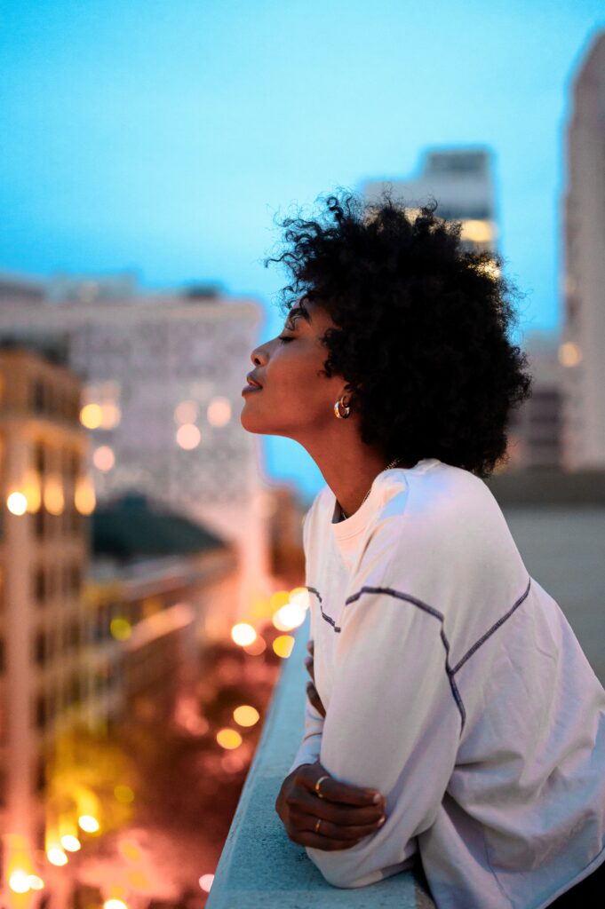 Relaxed woman